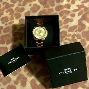 Libby rose gold coach watch